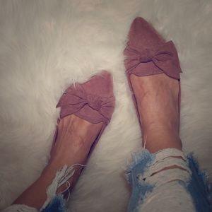 Bow elegant flats